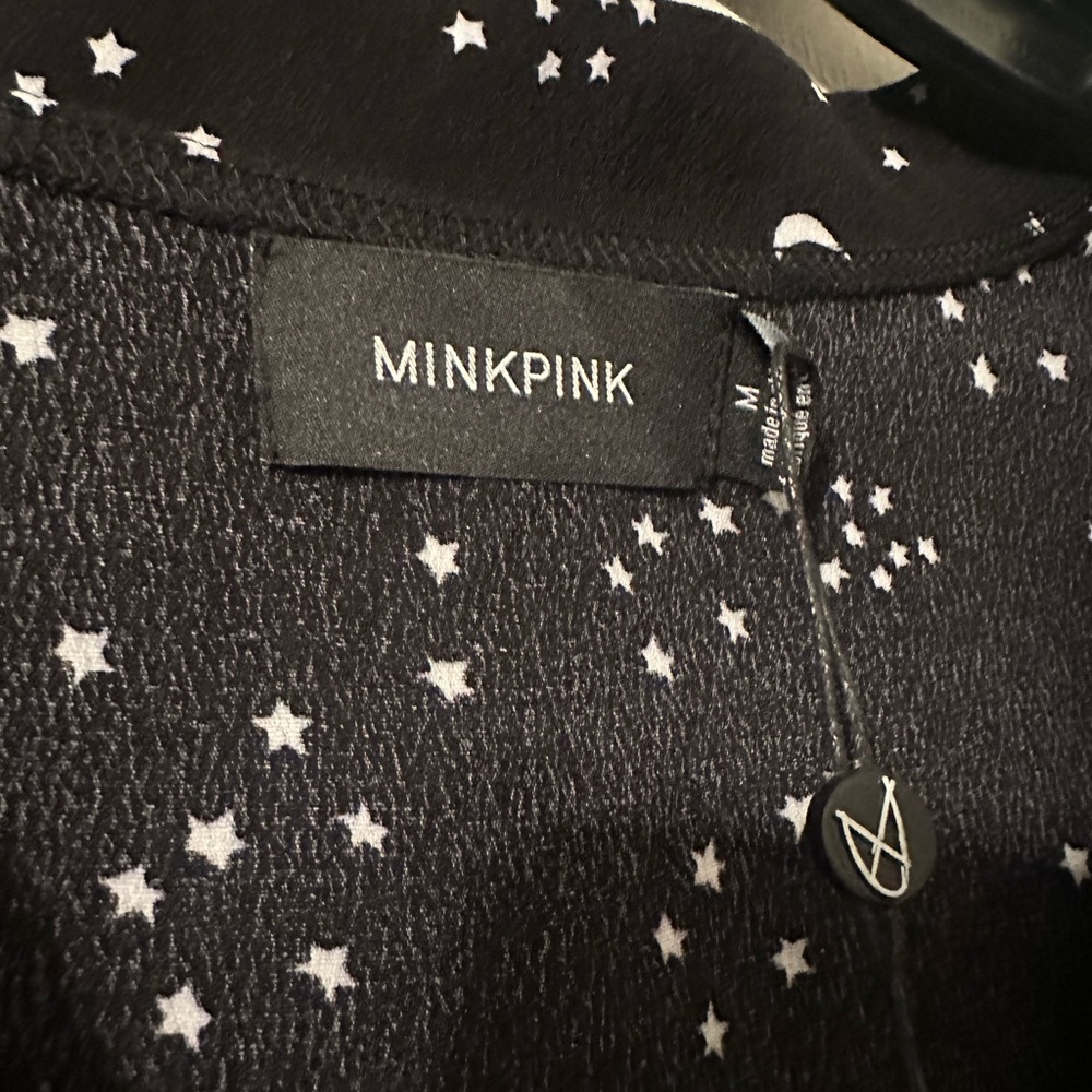MINKPINK Black and White Star Top NWT N Medium Ambrose